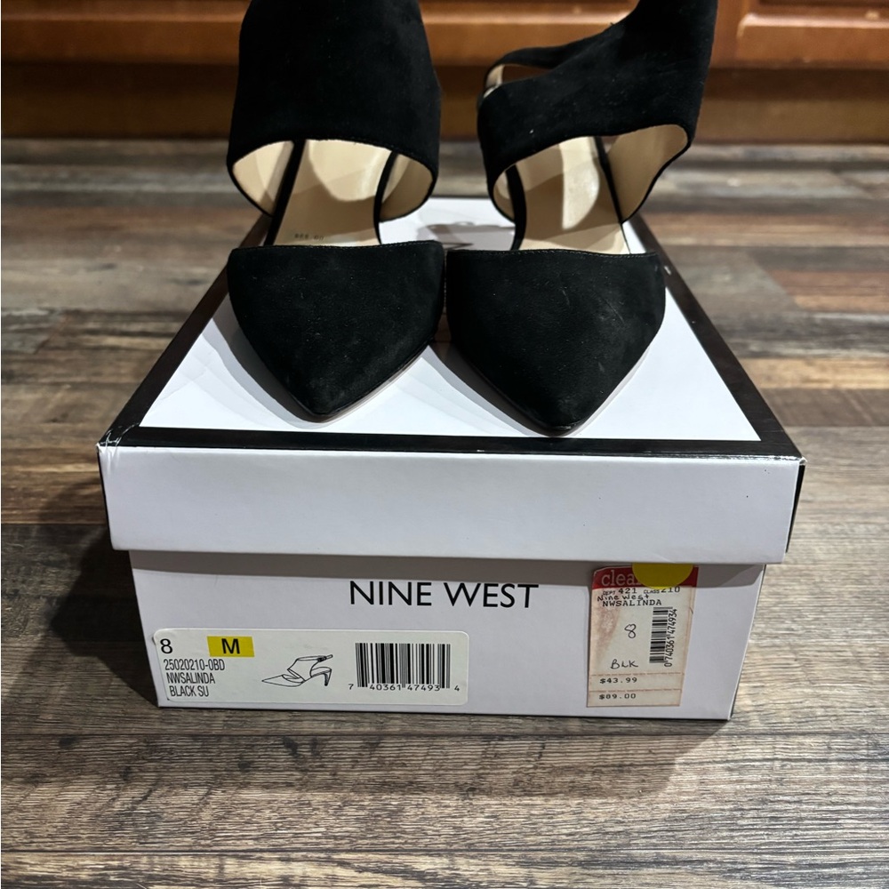 Nine West Black Suede Heels